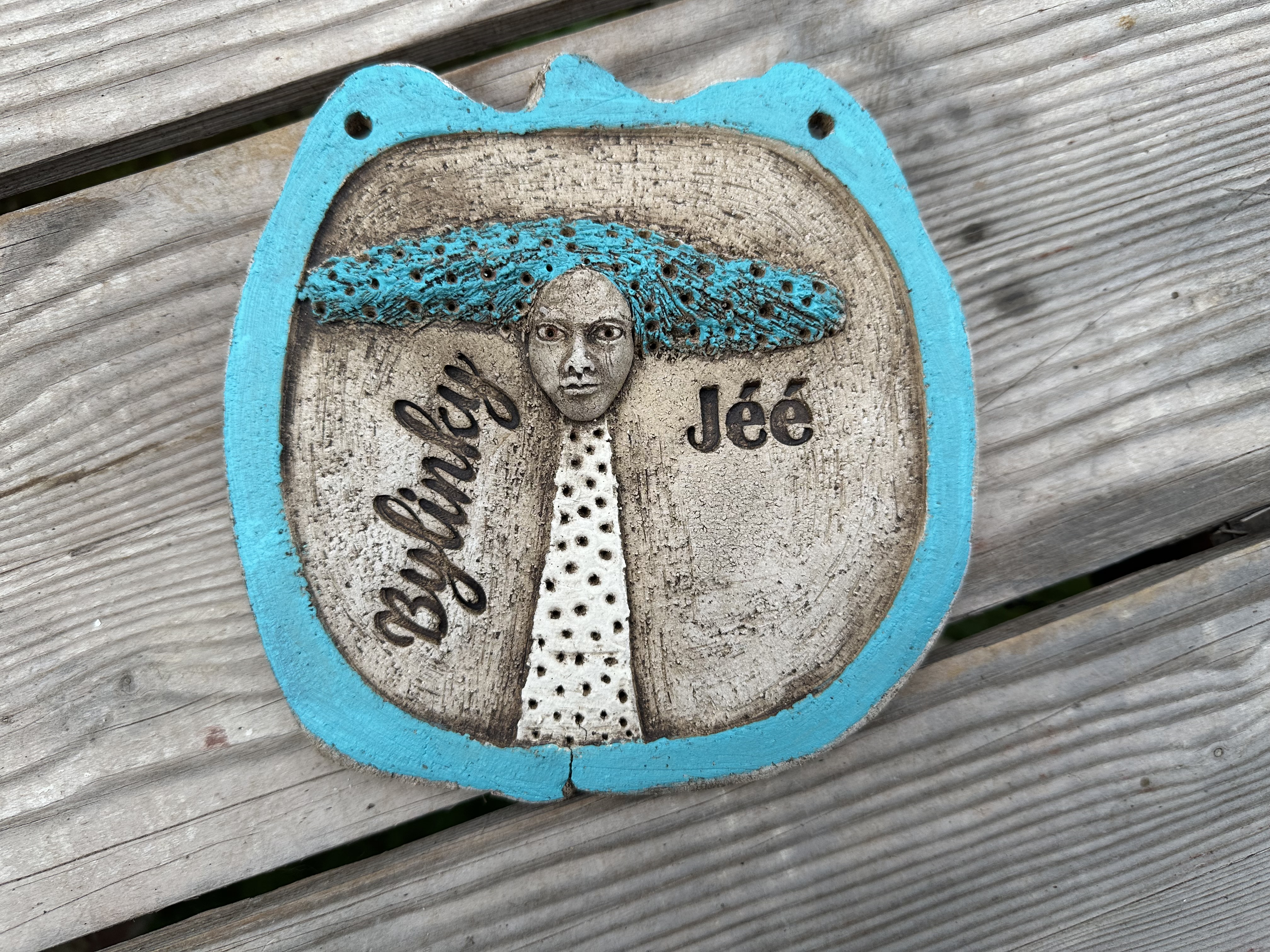 Plastika  - Cedulka na zavěšení