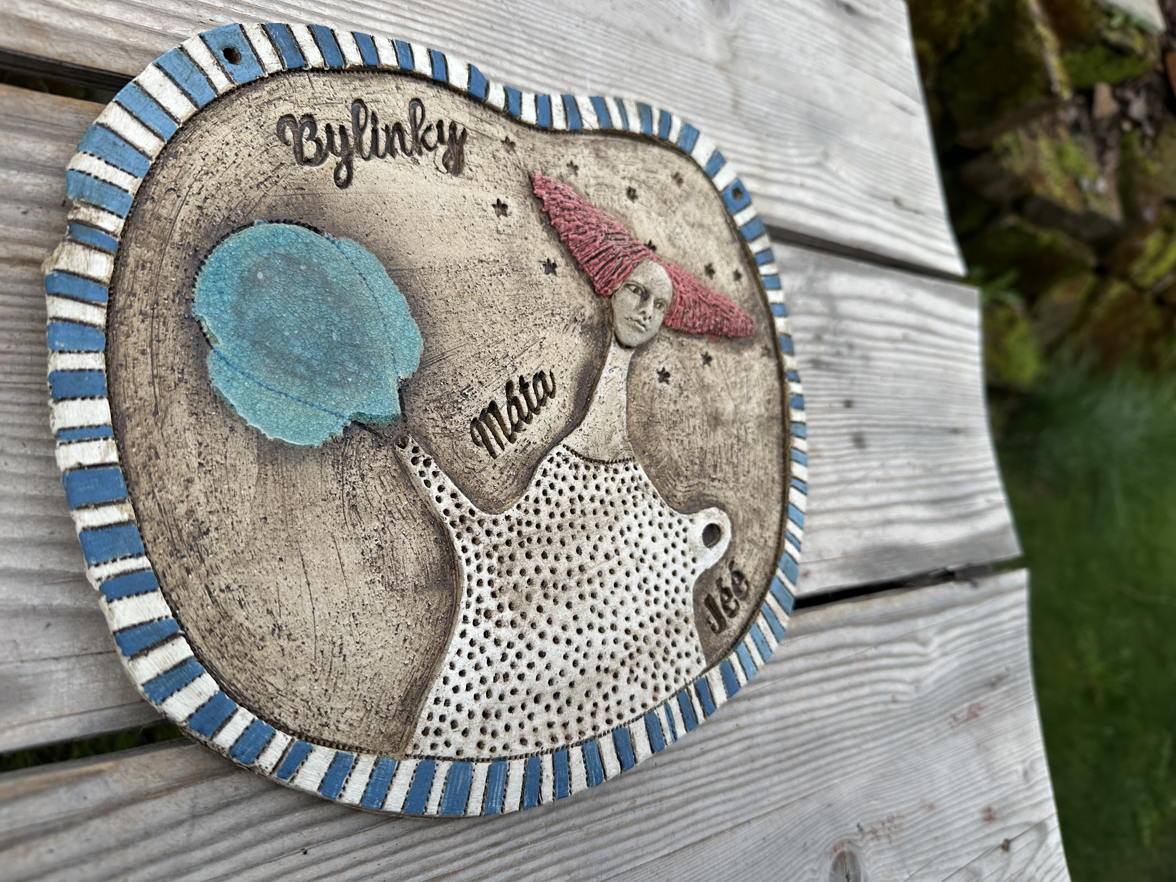 Plastika  - Cedulka na zavěšení